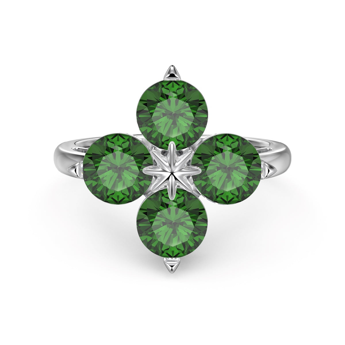 [AuraEcho]Four-Leaf Clover Eight-Pointed Star Ring