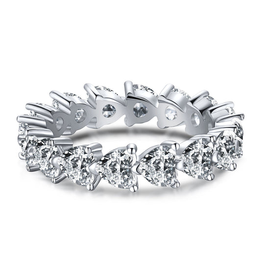 [AuraEcho]0.25 Carat Radiant Romance Heart Cut Lover Ring