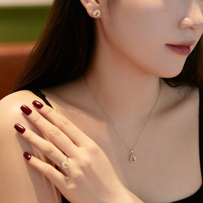 [AuraEcho]Delicate Radiant Oval Cut Daily Earrings