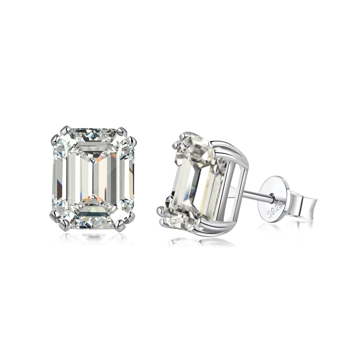 [AuraEcho]Dazzling Square Shape Earrings