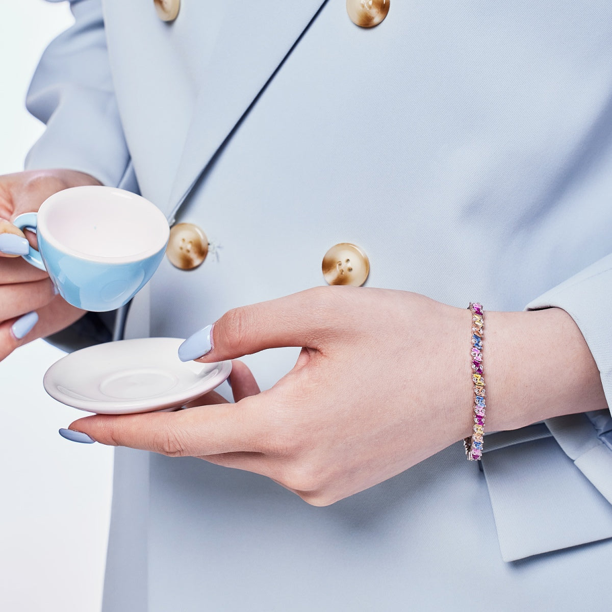 [AuraEcho]Ornate Sparkling Multi Cut Party Bracelet