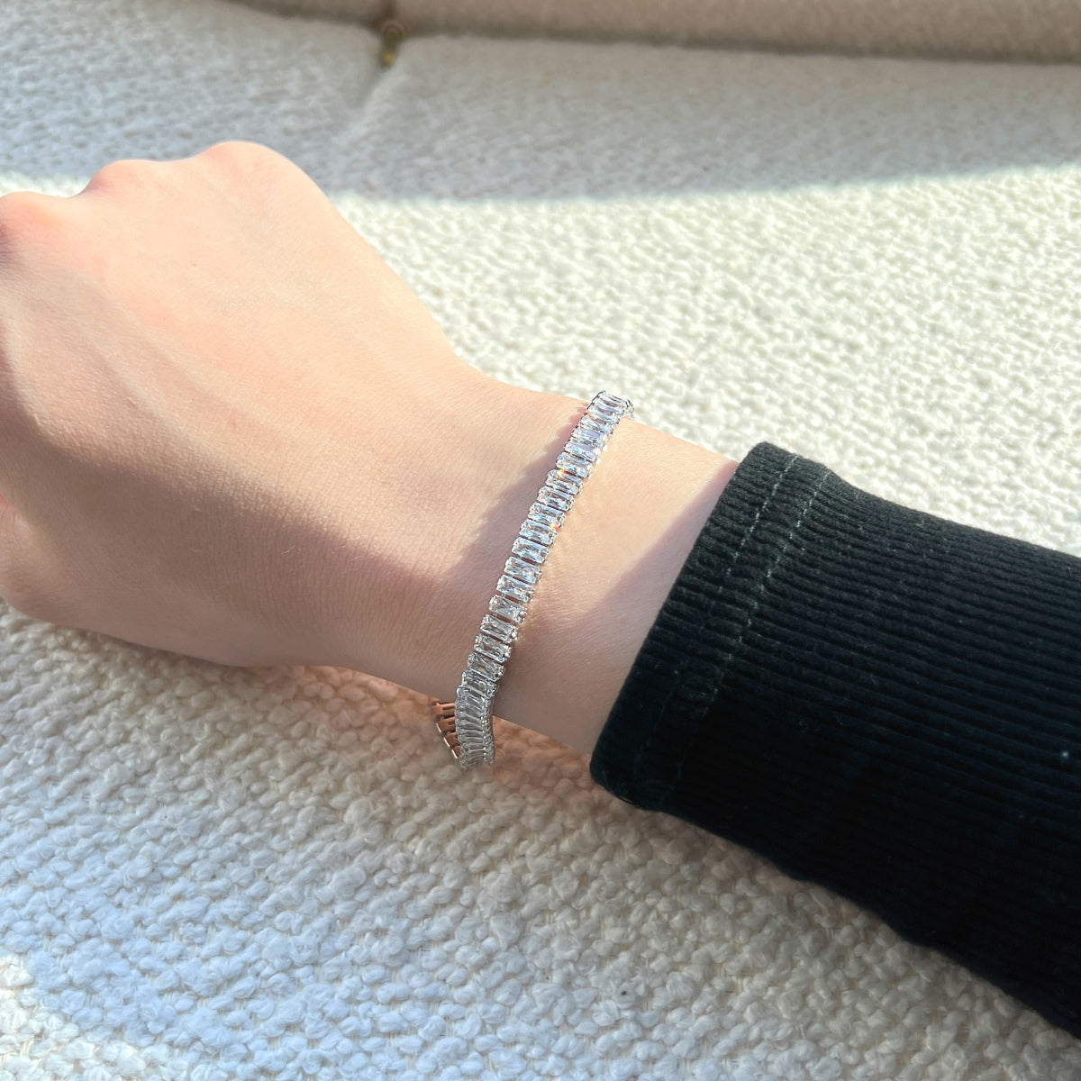 [AuraEcho]Exquisite Emerald Cut Daily Bracelet