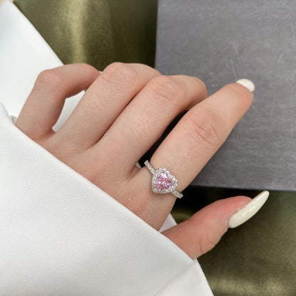 [AuraEcho]Eternity Splashy Romantic Heart Shape Lover Ring