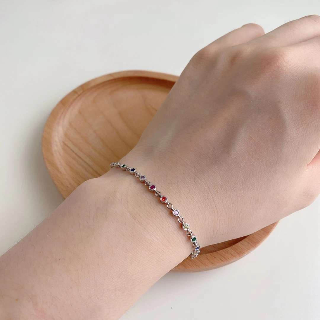 [AuraEcho]Colorful Bead Array Bracelet
