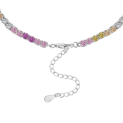 [AuraEcho]Delicate Colorful Tennis Necklace