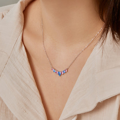 [AuraEcho]Dainty Colorful Heart Necklace
