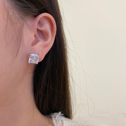 [AuraEcho]Delicate Square Shape Earrings