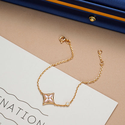 [AuraEcho]STAR 1 DIAMOND PINK GOLD BRACELET